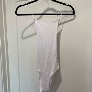 Brandy Melville white crossback bodysuit